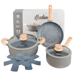 Bateria Hudson 5 Pzs Ceramica Antiadherente Cacerola Granito