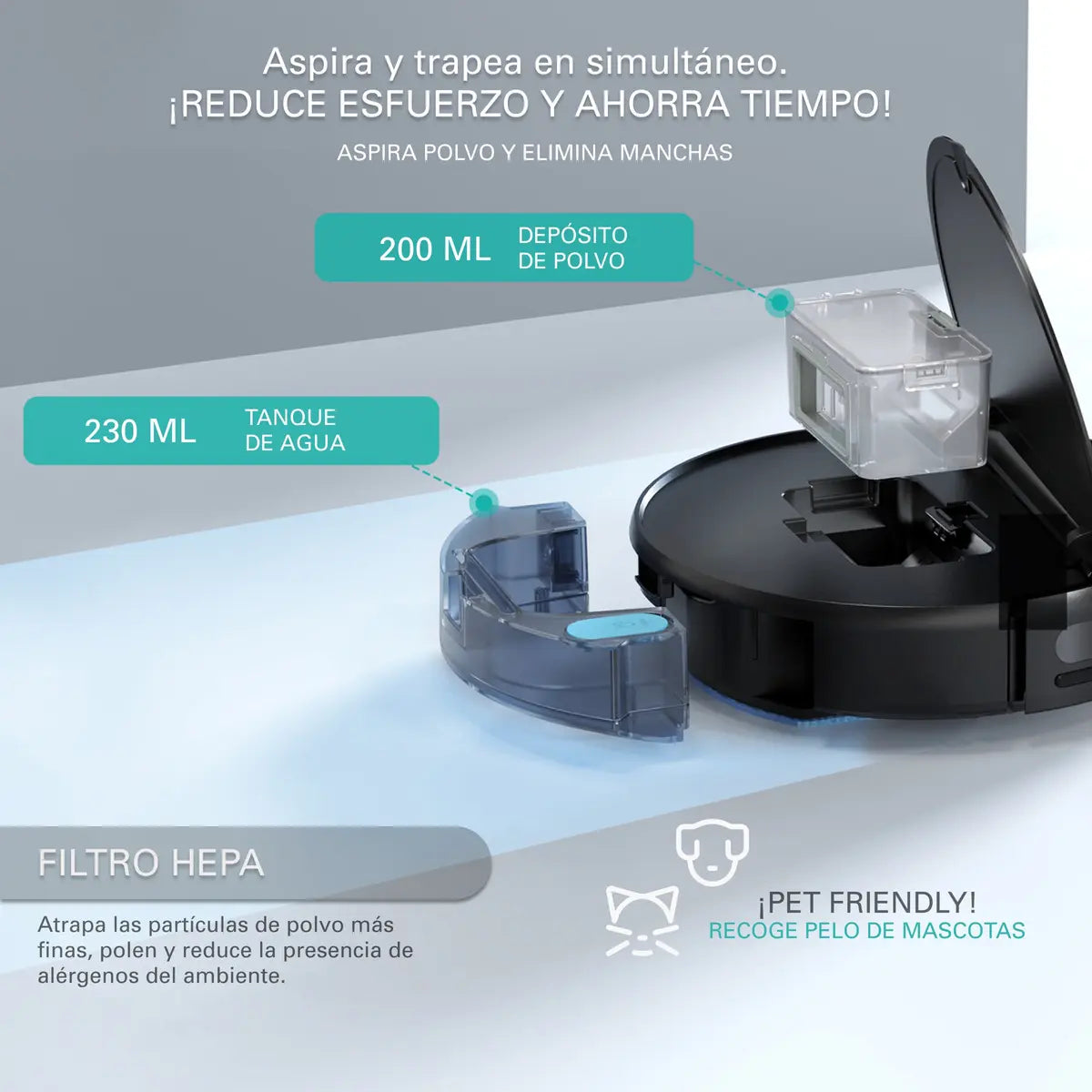 Aspiradora Robot Sansei Rvcs23pi 5 modos de limpieza Sensor Antichoque - Image 2