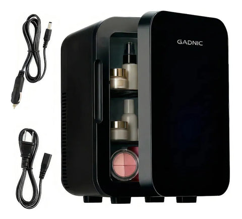 Mini Heladera Portátil Gadnic 10l Frío Calor Para Cosméticos Negro