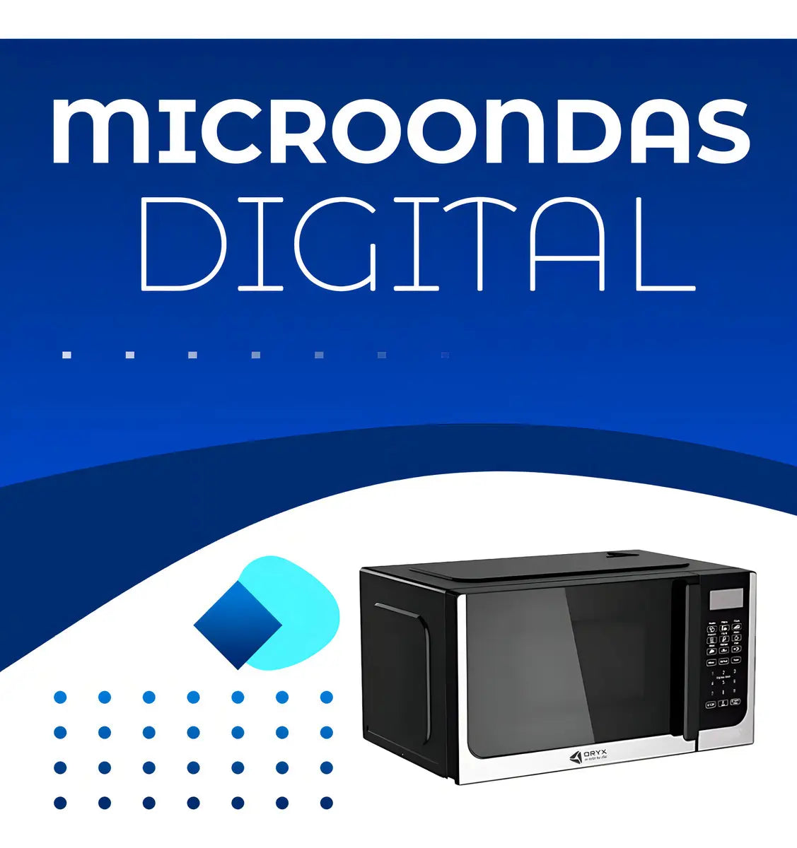 Microondas Digital Oryx de 20 L para Cocina, Color Negro - Image 2