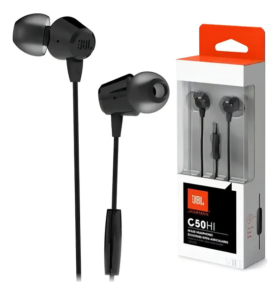 Imagem 3 de 6 de Auriculares Jbl C50hi Con Micrófono Negro