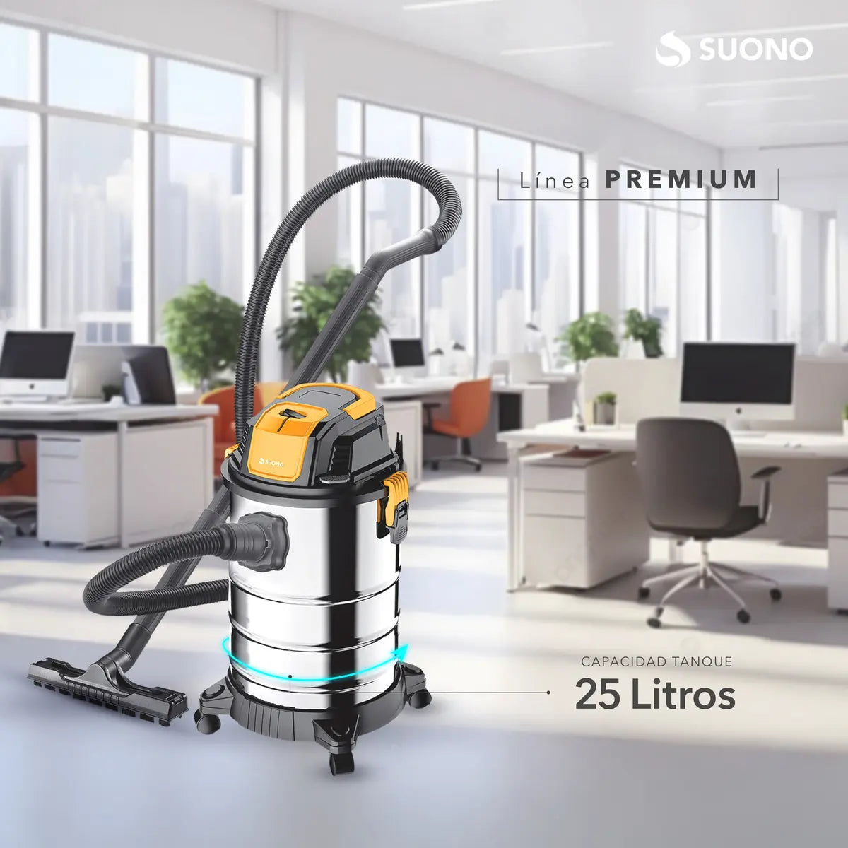 Aspiradora Sopladora Seco Líquido Suono 25 Litros 1300w Color Plateado - Image 5