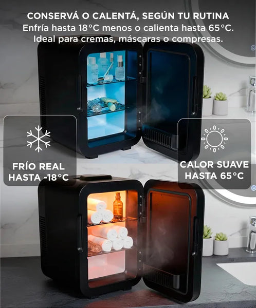 Imagem 4 de 7 de Mini Heladera Portátil Gadnic 10l Frío Calor Para Cosméticos Negro
