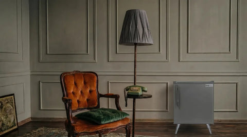 Heladera Frigobar Kanjihome 50 litros Retro Plata Kjh-50vin-s Kanji