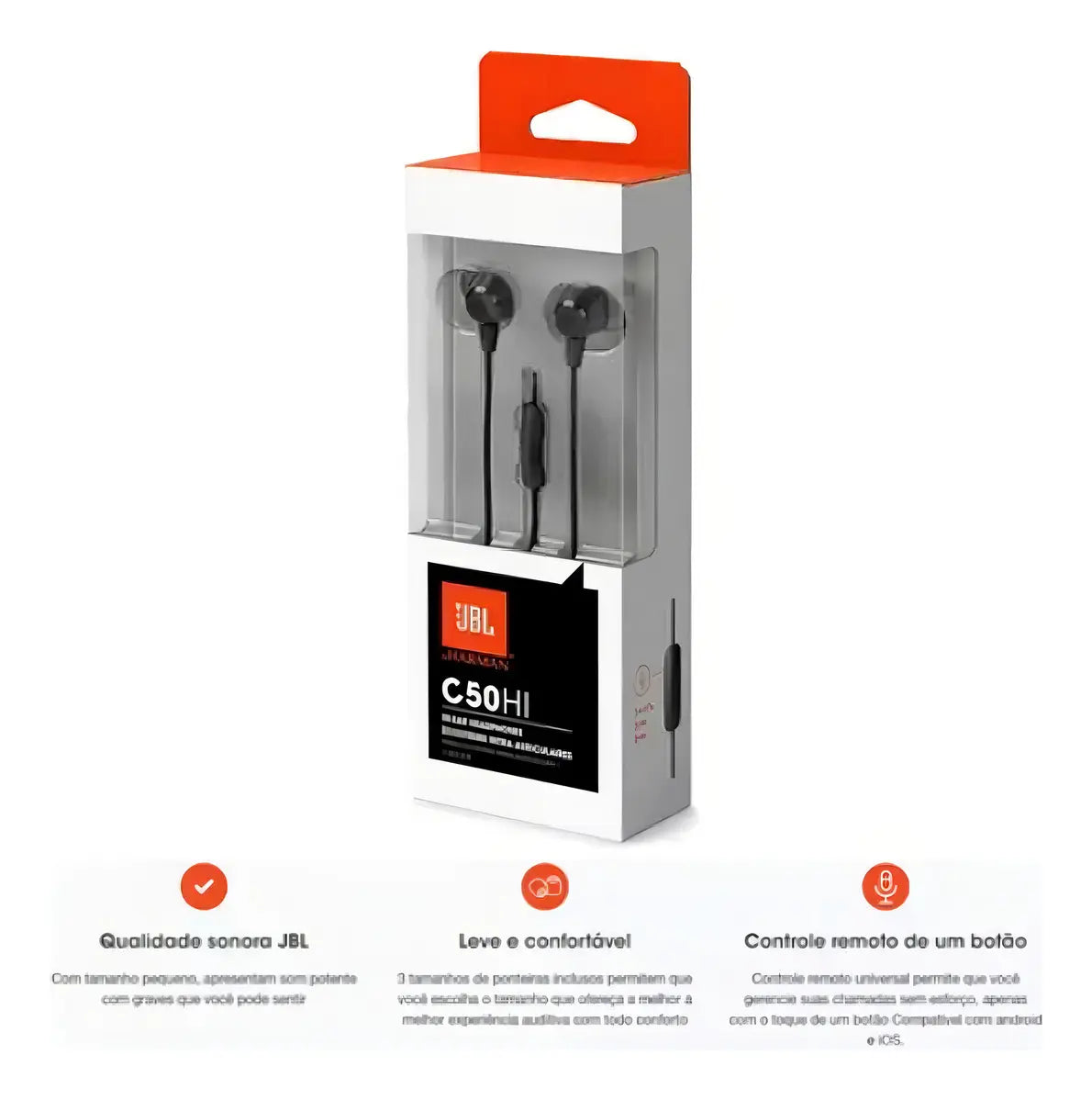 Auriculares Jbl C50hi Con Micrófono Negro - Image 4