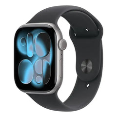 Apple Watch Series 11 GPS • Caja de aluminio gris espacial de 46 mm • Correa deportiva negra
