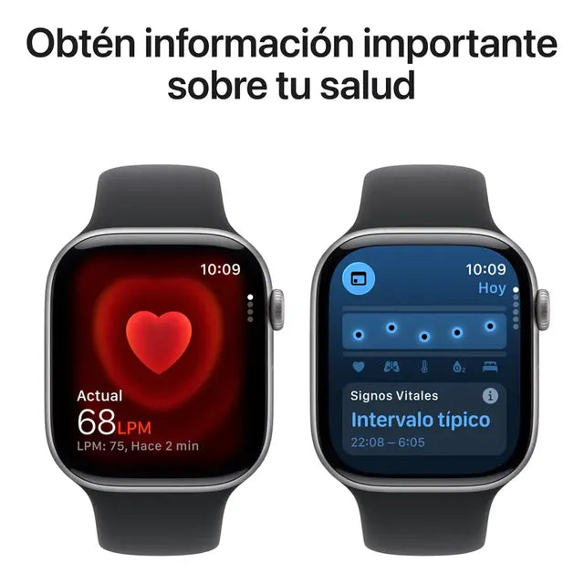 Apple Watch Series 11 GPS • Caja de aluminio gris espacial de 46 mm • Correa deportiva negra - Image 5