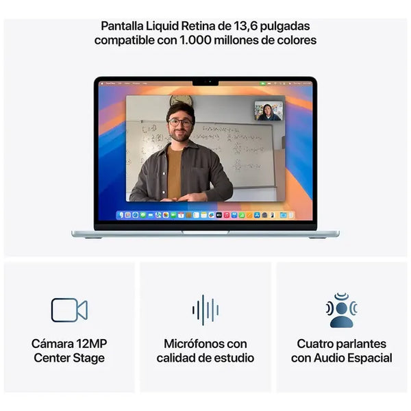 Imagem 3 de 8 de Macbookair 15 M4 Cpu 10 Gpu 10 - 16gb Ssd 512gb Azul Cielo