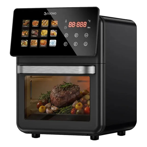 Imagem 1 de 8 de Freidora De Aire Suono Airfryer Neo Oven Descongela Fríe Asar Recalenta 12 L Comida Saludable Pantalla Xl Color Negro