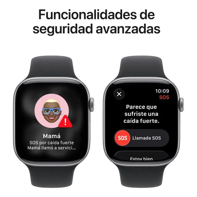 Apple Watch Series 11 GPS • Caja de aluminio gris espacial de 46 mm • Correa deportiva negra - Image 6