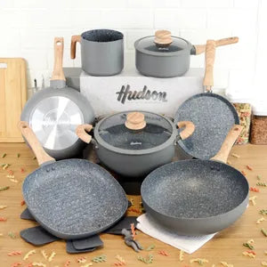 Bateria Cocina Hudson c/ Ceramica Antiadherente 9 Pz Granito - Image 4