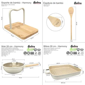 Juego De Ollas Antiadherente Hudson Harmony de 12 pz - Inducción - Image 5