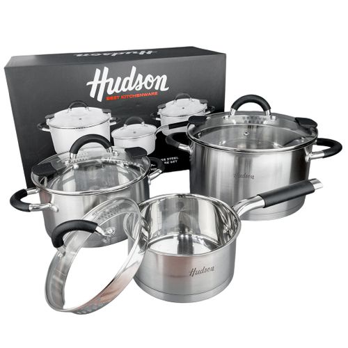 Juego de ollas Hudson Acero Inoxidable Apto Induccion GIM11 - Image 1