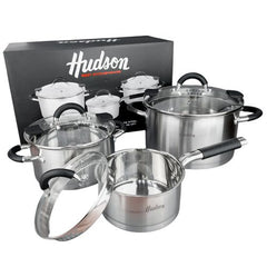 Juego de ollas Hudson Acero Inoxidable Apto Induccion GIM11
