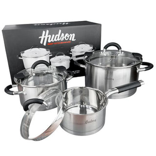 Juego de ollas Hudson Acero Inoxidable Apto Induccion GIM11